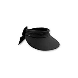 Visors Women's Visor Hat With Big Brim - Black - C5115VMIRSL $31.81