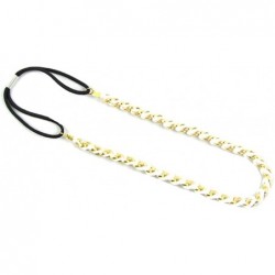 Headbands Gold-plated head Chain with Velvet headband Head Wrap - Gold - CY11VBTIAGB $18.21