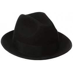 Fedoras Classico Men's Wool Felt Fedora Hat - Black - C9112IRM751 $70.00
