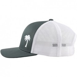 Baseball Caps Trucker Hat - Palm Tree Series - Graphite/White - CK12FQ9FXQR $32.92