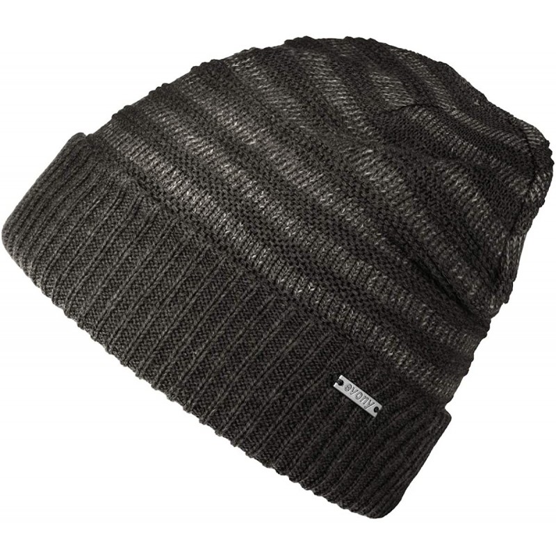 Skullies & Beanies Cuffed Beanie Hat - Warm Fleece Band Inside The hat - BE16 - Dark Grey - CO18N0TMGAI $12.92