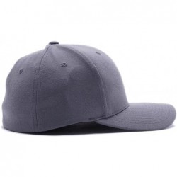 Baseball Caps Embroidered. 6477 Flexfit Baseball Cap. - Grey - CJ1805Q00KI $29.50