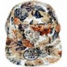 Sun Hats Floral Flowers Snapback Flat Bill Cotton Cap Black Navy Pink - Tan - CF1987K0QAO $34.47
