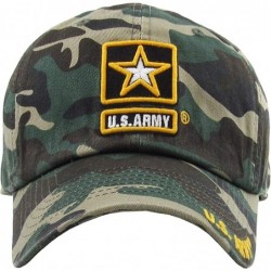Baseball Caps US Army Official Licensed Premium Quality Only Vintage Distressed Hat Veteran Military Star Baseball Cap - CQ18...