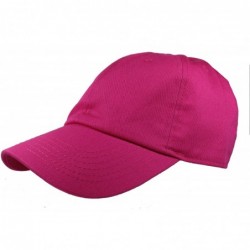 Baseball Caps Baseball Caps 100% Cotton Plain Blank Adjustable Size Wholesale LOT 12 Pack - Hot Pink - CT182EQHTDQ $60.63