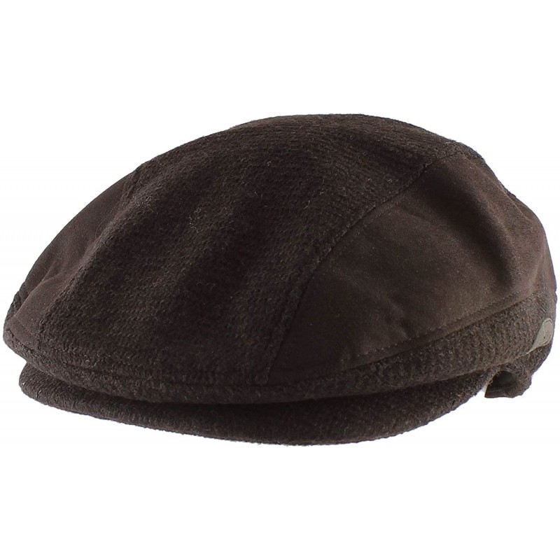 Newsboy Caps Soft Faux Wool Warm Newsboy Cap Gatsby Golf Hat - Olive - Dark Chocolate - CL12C3J0YCL $18.68