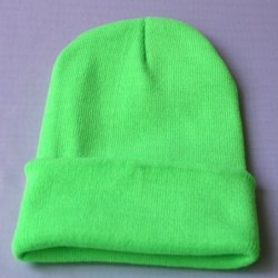 Skullies & Beanies Unisex Slouchy Knitting Beanie Hip Hop Cap Warm Winter Ski Hat - Green - CM18ATYI92I $12.33