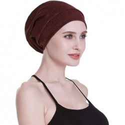 Skullies & Beanies Silky Satin Lined Sleep Cap Frizzy Hair Slap Bonnet Gifts for Women - Sunny Day - CJ18052IH09 $20.29