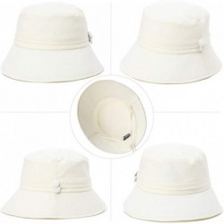 Bucket Hats Packable Sun Bucket Hats for Women with String Beach SPF Protection Bonnie Gardening 55-59cm - Beige_89024 - CO18...