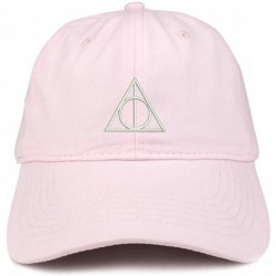 Baseball Caps Deathly Hallows Magic Logo Embroidered Soft Crown 100% Brushed Cotton Cap - Lt-pink - CG18SQD63HE $35.44