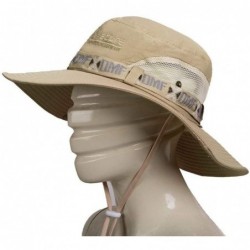 Sun Hats Adjustable Packable Breathable Polyester Protection - Khaki - C218D7CNXCC $24.80