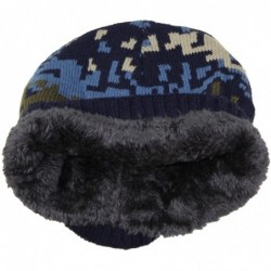 Skullies & Beanies Best Winter Hats Cuffless Camouflage Beanie W/Lining (One Size) - Blue Digital - CQ188CC98SZ $14.70