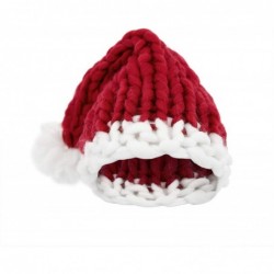 Skullies & Beanies Christmas Warm Chunky Slouchy Knit Beanie Santa Hat - Red-unisexual Adult - CK186AMI0Y3 $27.67