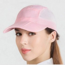 Sun Hats Outdoor Quick Dry Baseball Cap Foldable UPF 50+ with Long Bill Portable Sun Hats for Men and Women - Pink - CJ18DCZY...