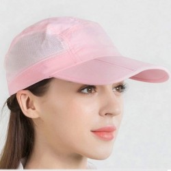 Sun Hats Outdoor Quick Dry Baseball Cap Foldable UPF 50+ with Long Bill Portable Sun Hats for Men and Women - Pink - CJ18DCZY...