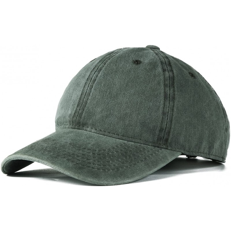 Baseball Caps Men Women Plain Cotton Adjustable Washed Twill Low Profile Baseball Cap Hat(A1008) - Army Green - CY185U9C77U $...