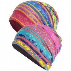 Skullies & Beanies Women's Soft Baggy Oversized Slouchy Cap Beanie Skull Hat - 2 Pack-e - CJ18LKZLM4D $27.37