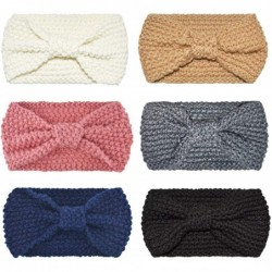 Headbands 6 Pack Crochet Turban Headband for Women Warm Bulky Crocheted Headwrap - Zm 6 Pack Crochet E - CF18IM6AGRS $24.26