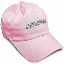 Baseball Caps Custom Soft Baseball Cap Destruction Word Deplorable A Embroidery Twill Cotton - Soft Pink - CS195Q64XDK $32.46