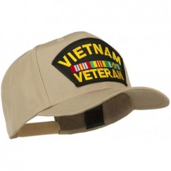 Baseball Caps Vietnam Veteran Patched High Profile Cap - Khaki - CL11ND5K173 $31.89
