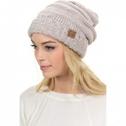 Skullies & Beanies Hat-100 Oversized Baggy Slouch Thick Warm Cap Hat Skully Cable Knit Beanie - Rose Mix - C418XKSET9K $13.45