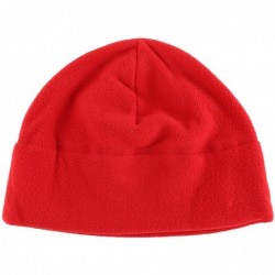 Skullies & Beanies Mens Winter Hat Fleece Beanie Warm Skull Cap Watch Cap - Red - C0126SMLNEH $12.71