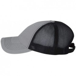 Baseball Caps Headwear 3100 Contrast Stitch Mesh Cap - Grey/Black - CA118D1IFM5 $17.45