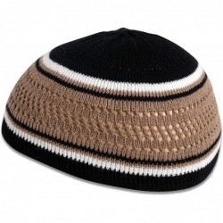 Skullies & Beanies Stretchy Elastic Beanie Kufi Skull Cap Hats Featuring Cool Designs and Stripes - CX18ZDD697O $17.32