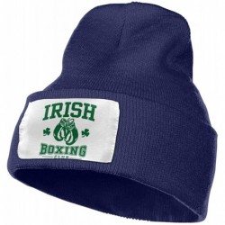 Skullies & Beanies Women & Men Irish Boxing Winter Warm Beanie Hats Stretch Skull Ski Knit Hat Cap - Navy - CW18NA3S2QA $30.65