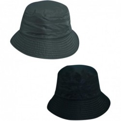 Bucket Hats Classico Women's Tapered Water Repellent Rain Hat (Pack of 2) - Charcoal/Black - CR11UIV9CRF $75.48