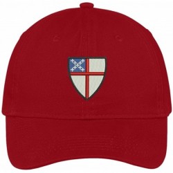 Baseball Caps Episcopal Shield Embroidered Cap Premium Cotton Dad Hat - Red - C01836CI0IM $33.56