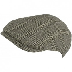 Newsboy Caps Plaid Wool Blend Ivy Scally Cap Classic 5 Point Driving Hat - Black & White - CI119B22F03 $23.74