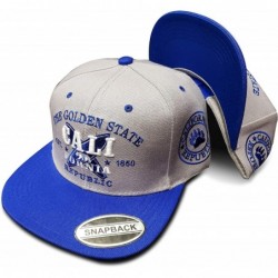 Baseball Caps Premium Unisex California Republic Adjustable Hats Hip Hop Baseball Caps for Men Women - Light Grey/Royal Blue ...