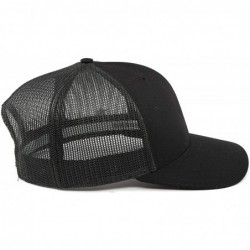 Baseball Caps 'The Constitution' Leather Patch Hat Curved Trucker - One Size Fits All - Black - C318ZMAMEMC $33.34