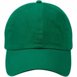 Baseball Caps Washed Low Profile Cotton and Denim Baseball Cap - Kelly Green - CB12O0Q2SV9 $19.47