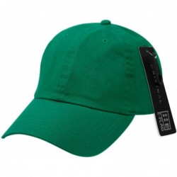 Baseball Caps Washed Low Profile Cotton and Denim Baseball Cap - Kelly Green - CB12O0Q2SV9 $13.94