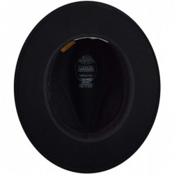Fedoras Wilton Fedora Hat - Black - CU114ZCERWX $60.92