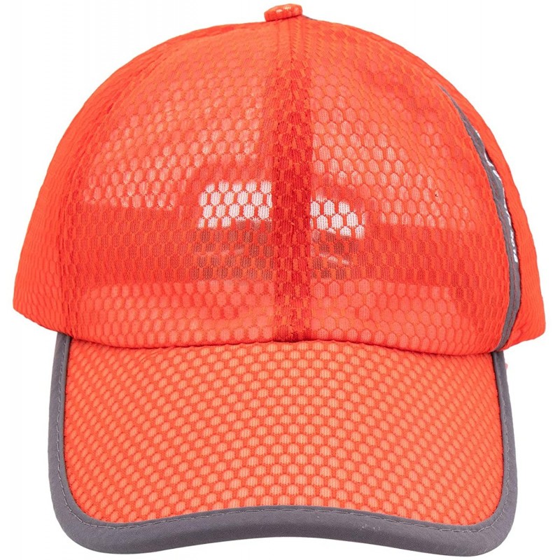 Baseball Caps Unisex Summer Breathable Quick Dry Mesh Baseball Cap Sun Hat - Orange - CK18T2295IU $15.32
