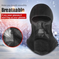Balaclavas Winter Windproof Waterproof Face Mask Balaclava Ski Mask Cold Weather Gear - Style-1 Black - C418LQUY9W0 $24.46