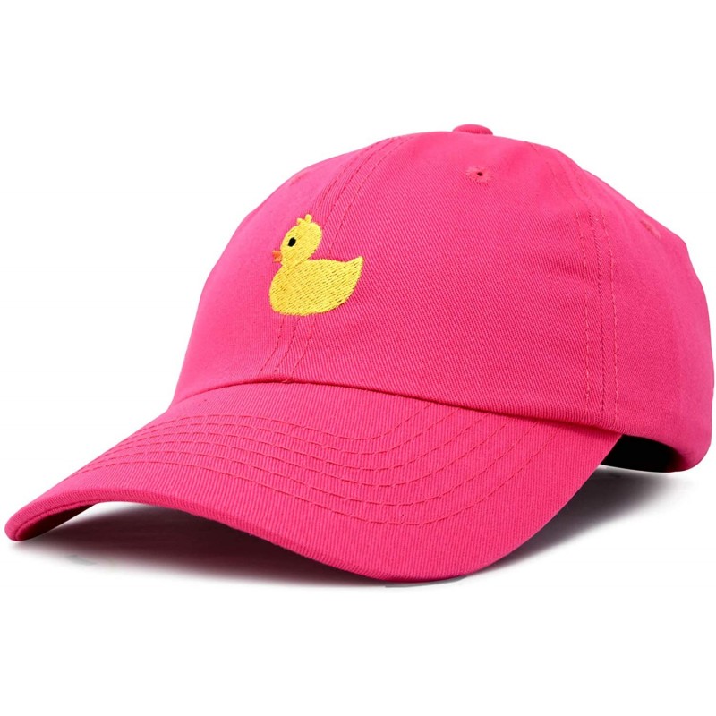 Baseball Caps Cute Ducky Soft Baseball Cap Dad Hat - Xxs / Xs / S - Hot Pink - CQ18LXNK7M3 $18.98
