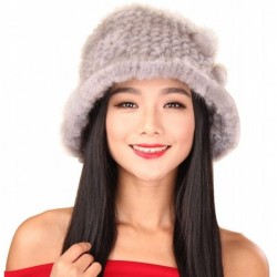Bucket Hats Women's Mink Fur Floppy Hats Multicolor - Sapphire - CN11MB72ZHX $119.51