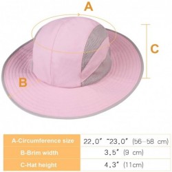 Sun Hats Sun Hats for Women Wide Brim Sun Protection Boonie Hat Cap with Ponytail Hole - Pink - CF18WKE0KYC $22.60