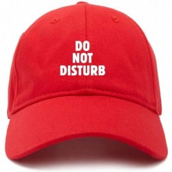 Baseball Caps Do Not Disturb Baseball Cap Embroidered Cotton Adjustable Dad Hat - Red - CT18YZCQIQ4 $22.00