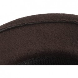 Fedoras Men's Warm Wool Blend Dent Trilby Panama Fedora Gangster Hat - Brown - CT186RHUO2H $12.97