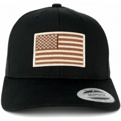 Baseball Caps American Flag Patch Snapback Trucker Mesh Cap - Black - Desert Patch - CZ12ITQZH4R $41.69
