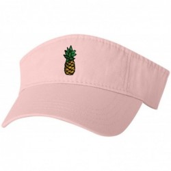 Visors Adult Pineapple Embroidered Visor Dad Hat - Pink - CA183NE2H7Y $34.04