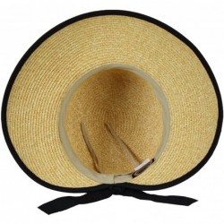 Sun Hats UPF 50+ Summer Ponytail Cloche Straw Sun Hat - Adjustable Beach & Garden Cap - Natural - CY180RWN50E $28.12