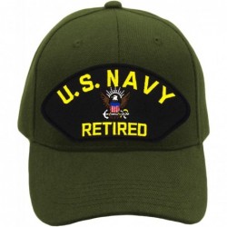 Baseball Caps US Navy Retired Hat/Ballcap Adjustable One Size Fits Most - Olive Green - CQ18IIH3ZD9 $46.30