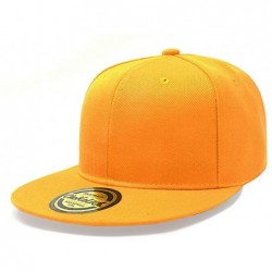 Baseball Caps Flat Visor Snapback Hat Blank Cap Baseball Cap - Gold - CG18KCL4CA5 $21.02