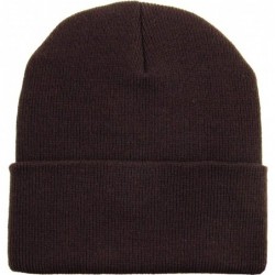 Skullies & Beanies Thick and Warm Mens Daily Cuffed Beanie OR Slouchy Made in USA for USA Knit HAT Cap Womens Kids - CC12717W...